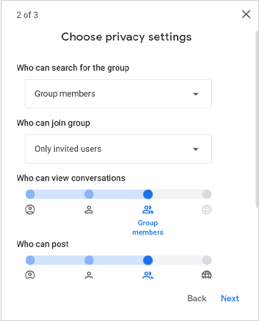 Choose privacy settings