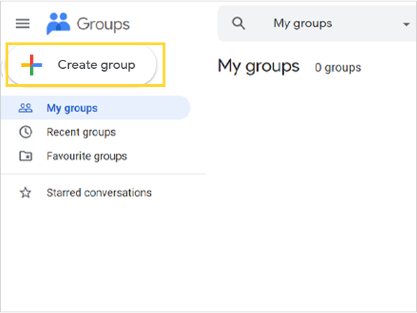 Click on the Create Group button