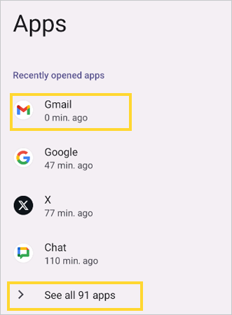 Find the Gmail app