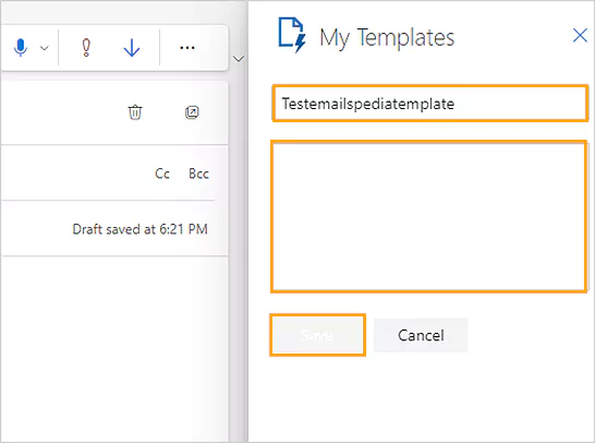 Outlook Email Template Name