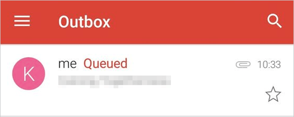 Queued issue in Gmail