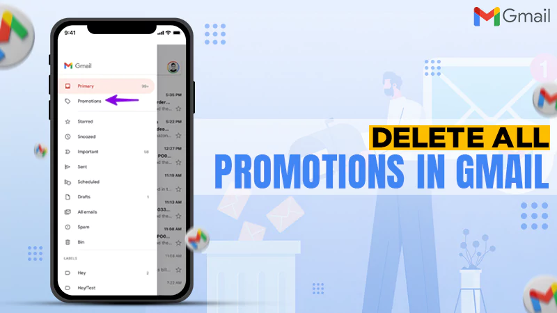 how to delete all promotions in gmail