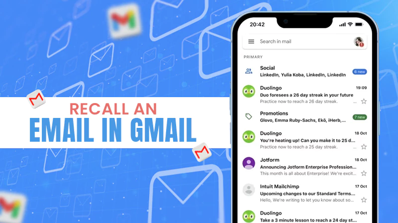recall an email in gmail