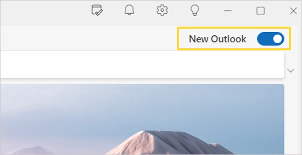 Turn off the New Outlook toggle