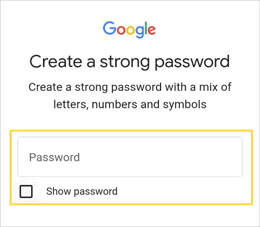 Set Password then Next